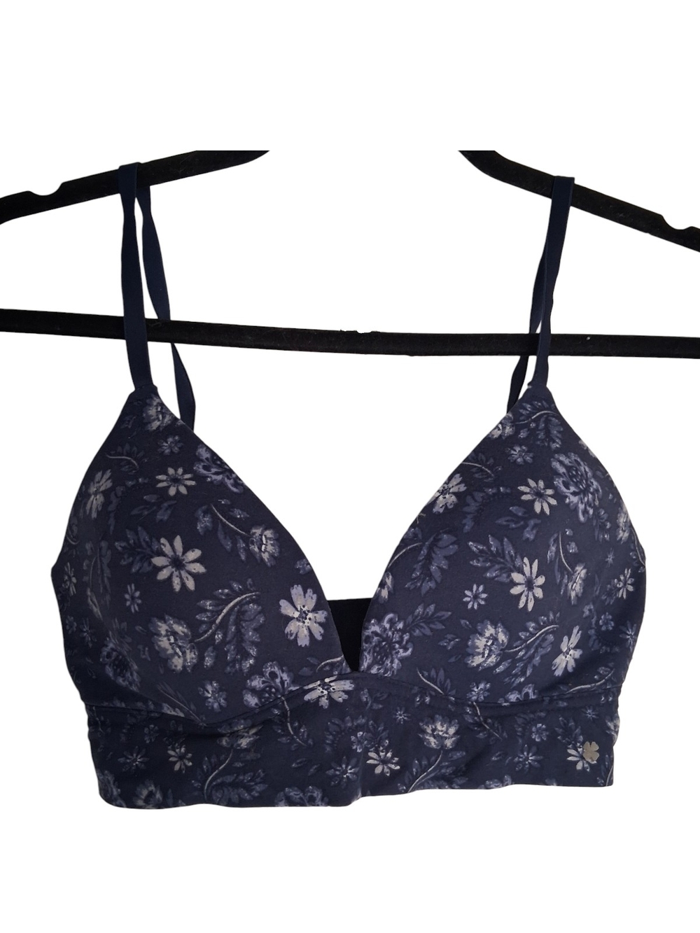 Lucky Brand Blue Floral Wire-Free Bralette Bra 34B